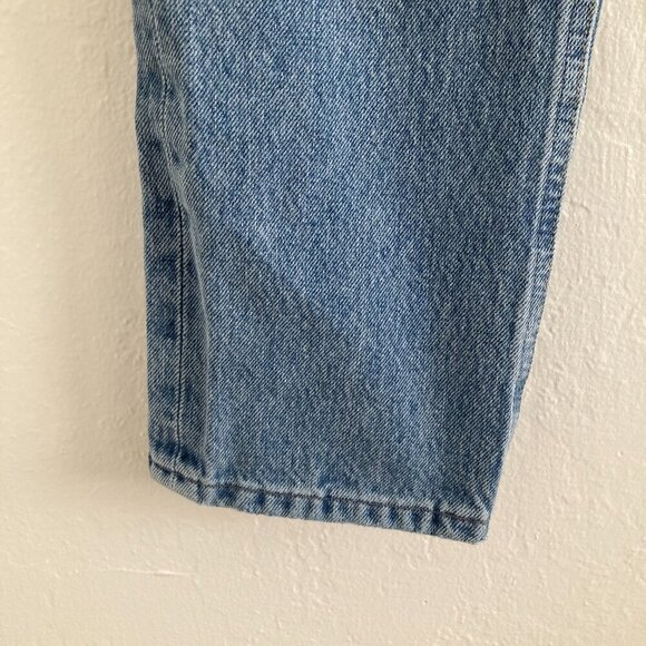 Agolde Riley Jeans Button Fly High Ride Distressed Classic Rigid Denim Crop 23 - Picture 6 of 11